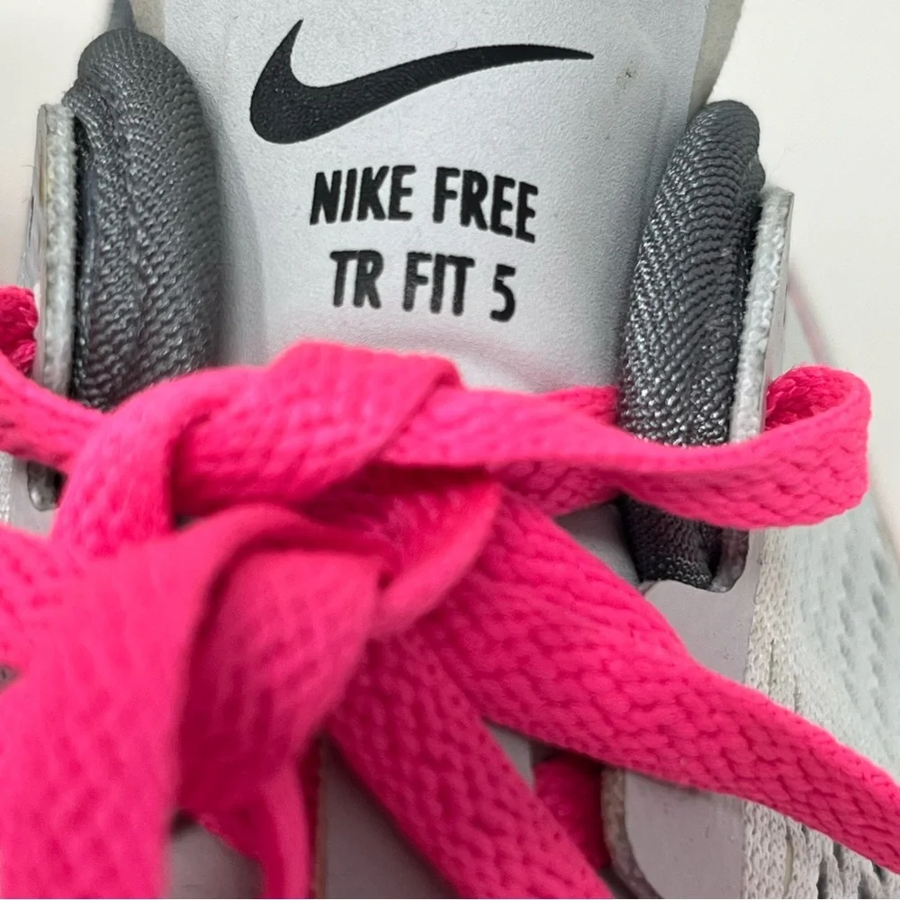 Woman’s Nike Free 5.0‎ TR Fit 5 Gray Pink Athletic Running Shoes Sz 10